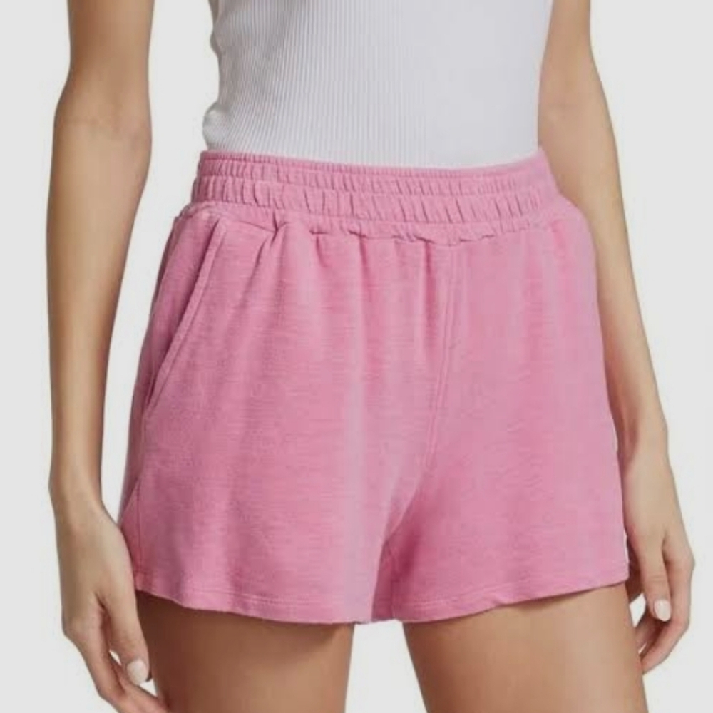 MONROW Women's Ex-Boyfriend Short In Heather Pink Size Small - Picture 4 of 12